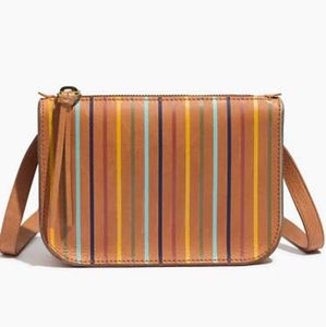 Madewell striped leather belt bag fanny